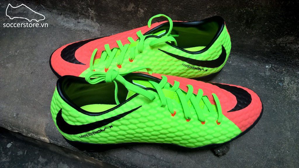 nike hypervenom phelon tf green